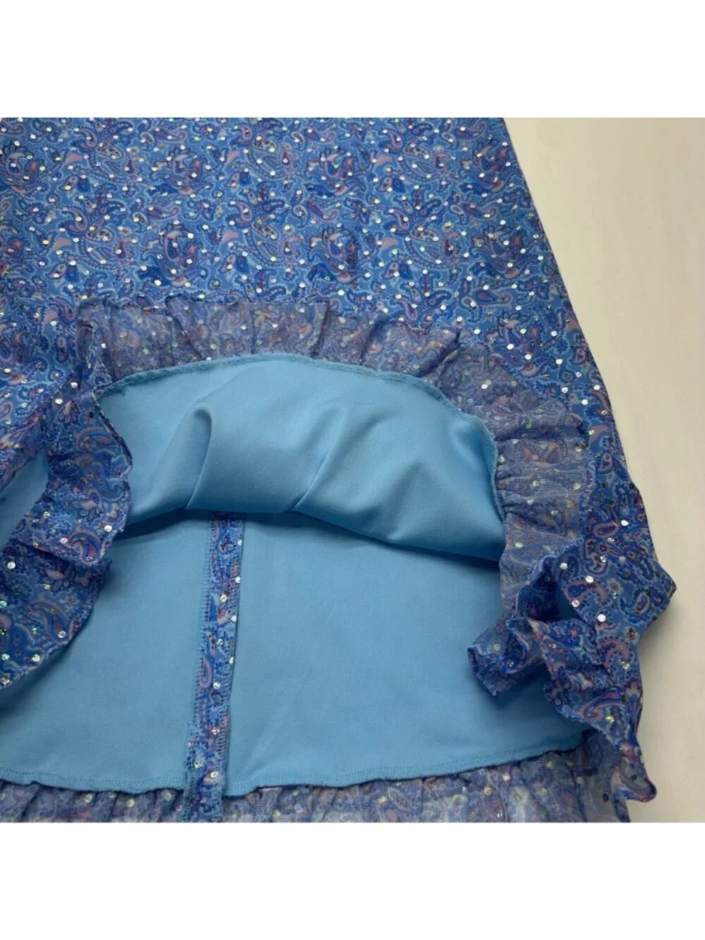 AMERICAN GIRL Girls Blue Paisley Dress 14